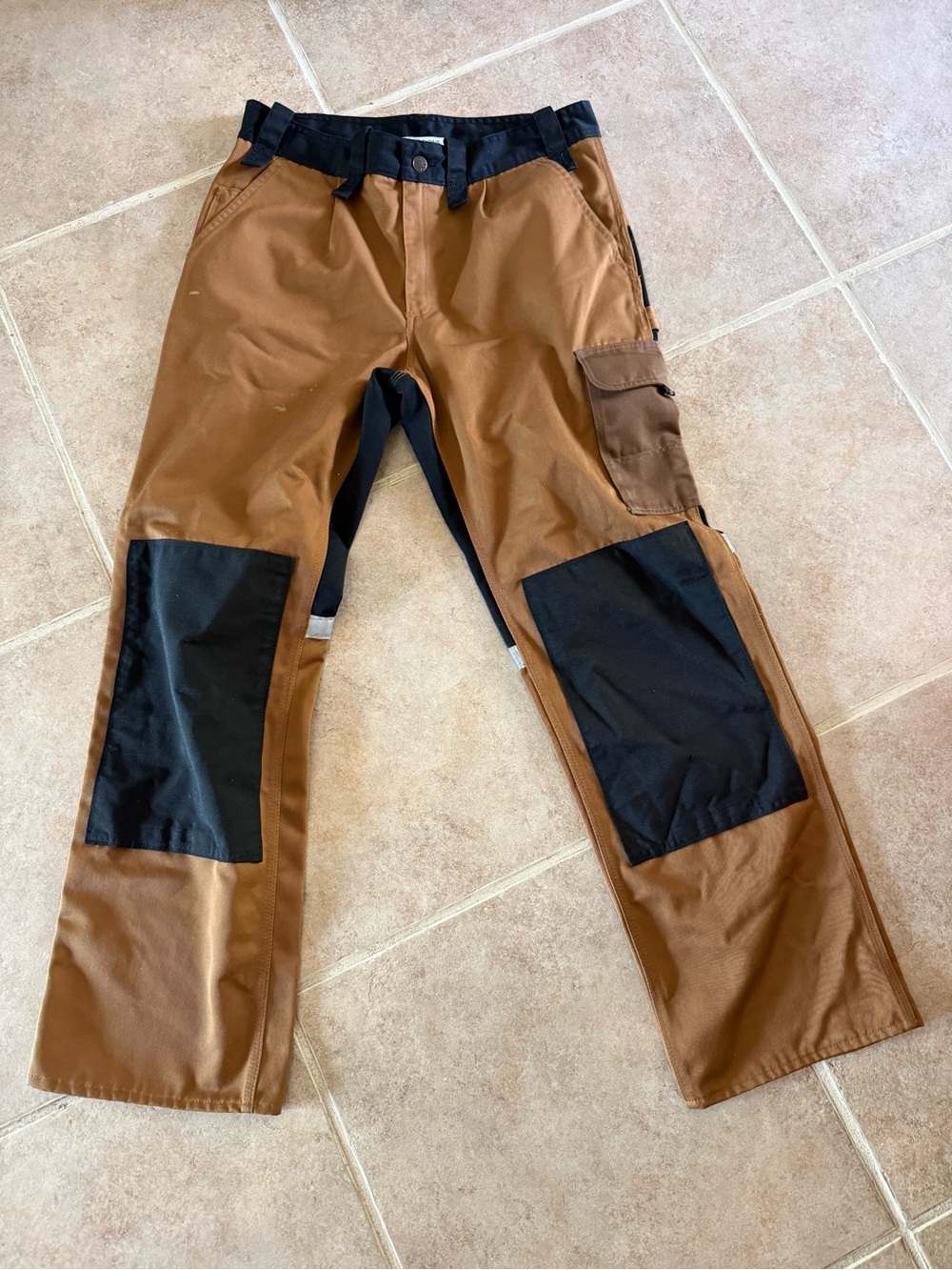 European work trousers work zone by Engel brown and black C52-35 inch waist